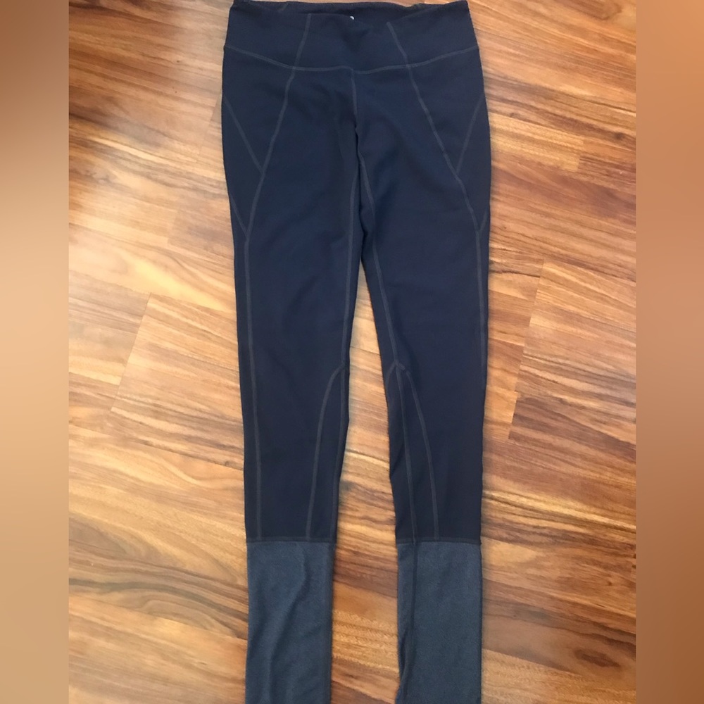 Athleta, Two - Toned, faux sock, blue leggings